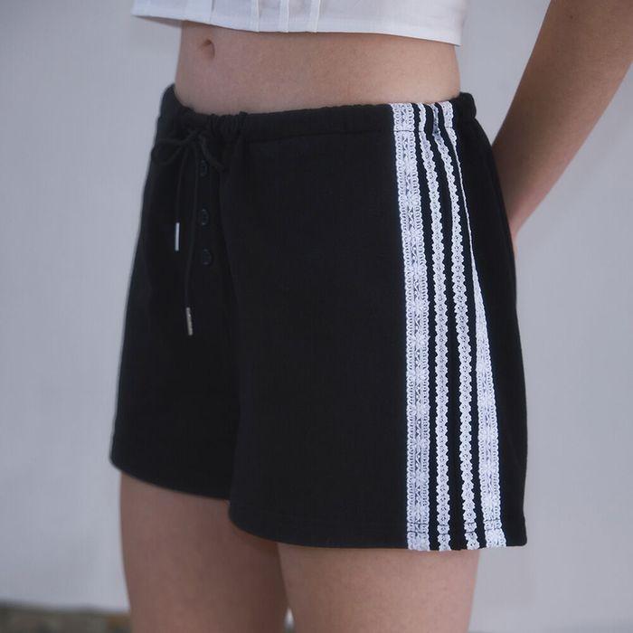 Lace Track Shorts [Black]