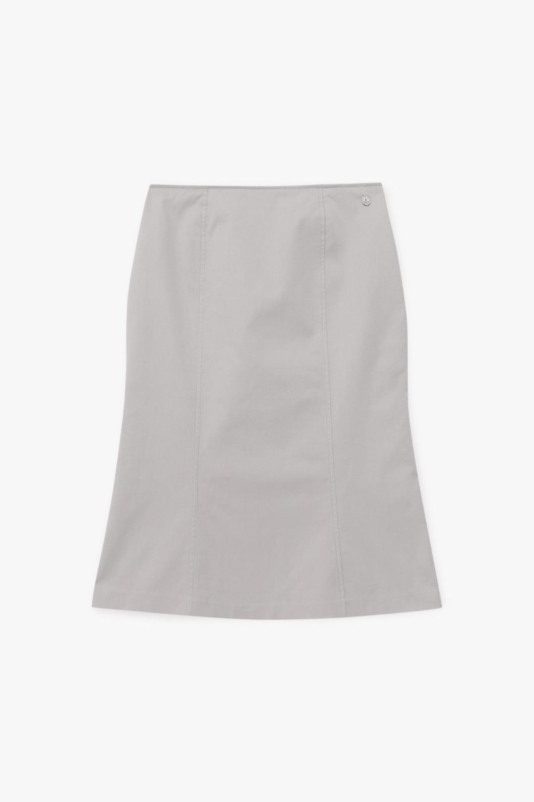 Moss Low-rise Midi Skirt (GRAY)