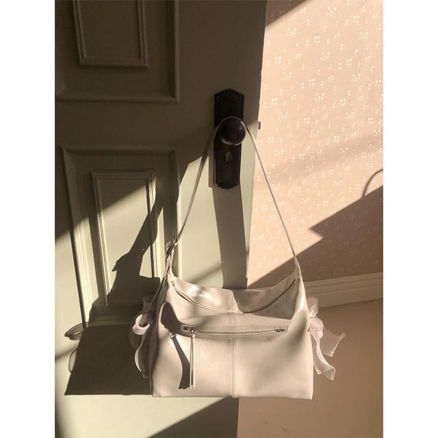 Pillow ribbon bag_warm grey