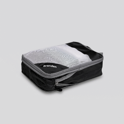 브랜든 부피순삭 압축 파우치 시스루 블랙