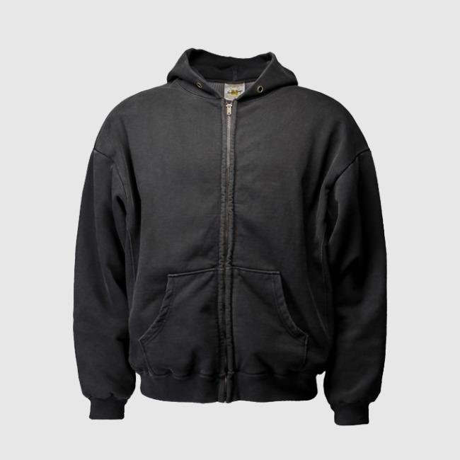 [너티세비지] NAUGHTY SAVAGE_ Thermal lined zip hoodie brass