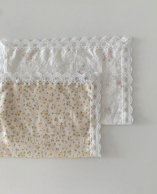 플라워 레이스 키친크로스 식탁매트 손수건 답례품