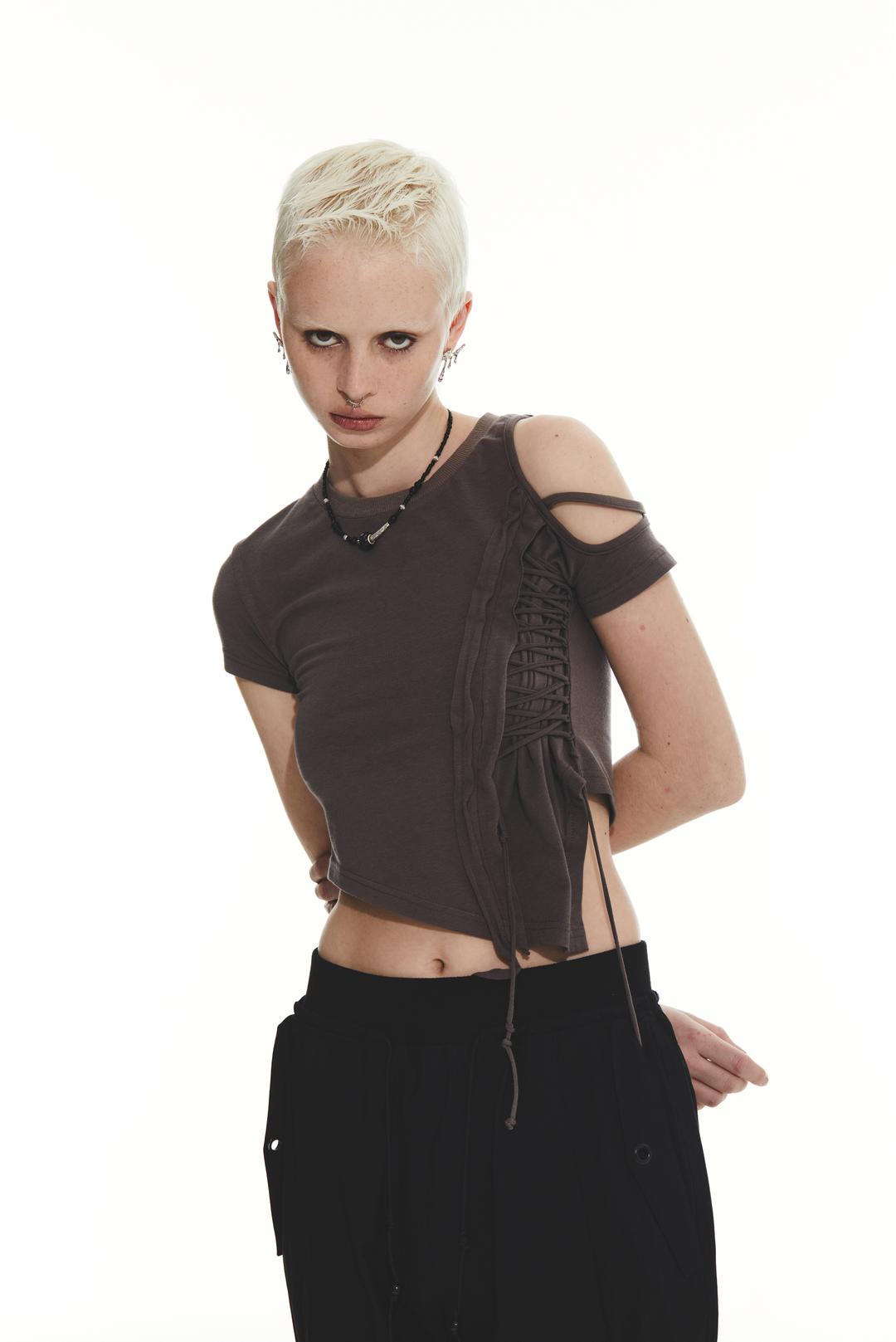 노티드 탑 (브라운) | 루앱