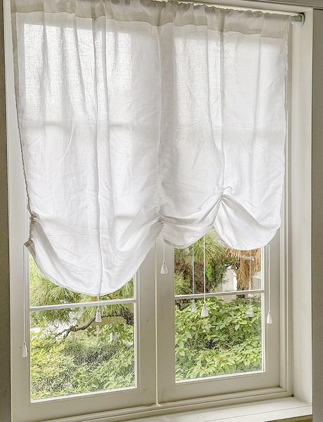 로엔 린넨코튼 스트링 커튼