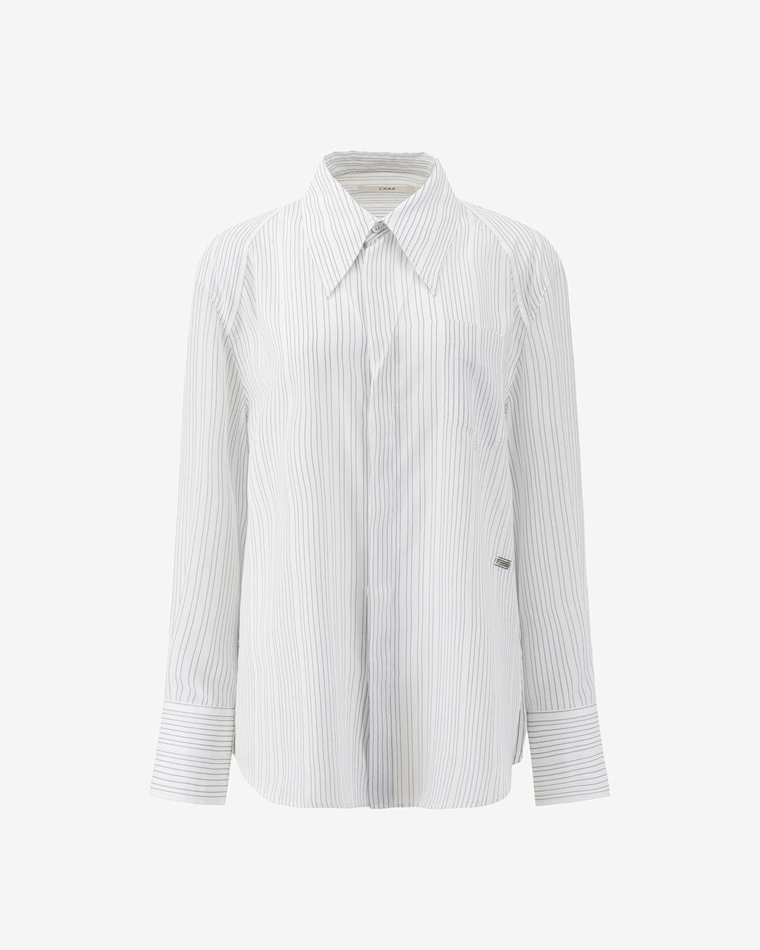 SIGNATURE STRIPE SHIRT_WHITE