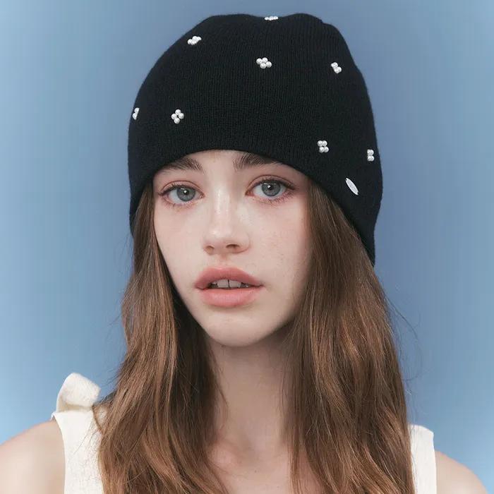 snowy pearl beanie_3 colors