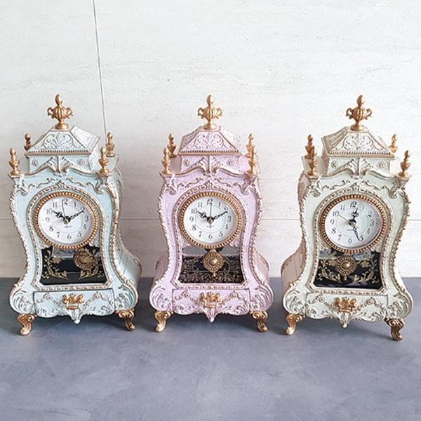 엔틱 클래식 오르골 탁상시계 (3color)
