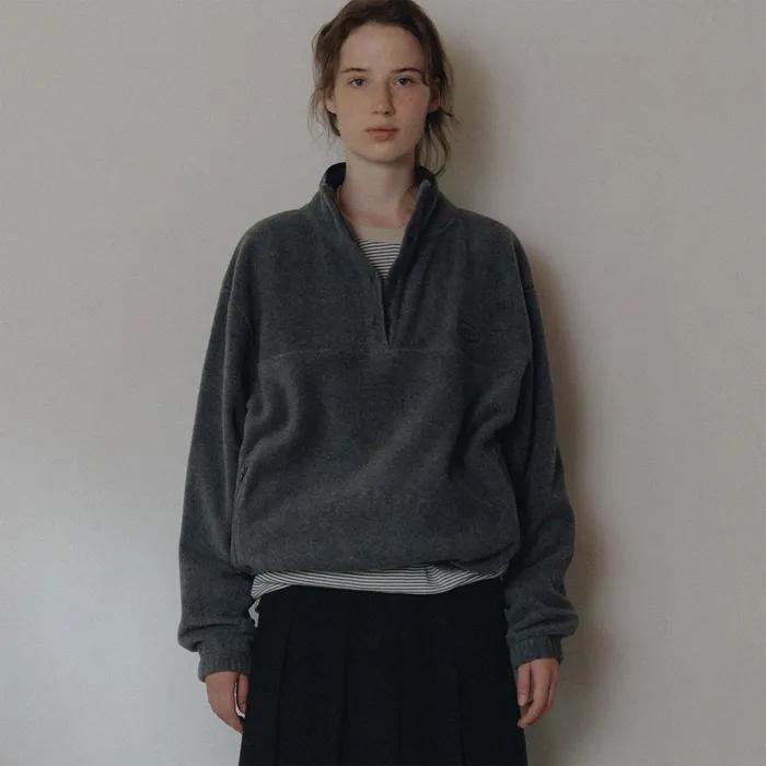 Jeff fleece anorak (melange gray)