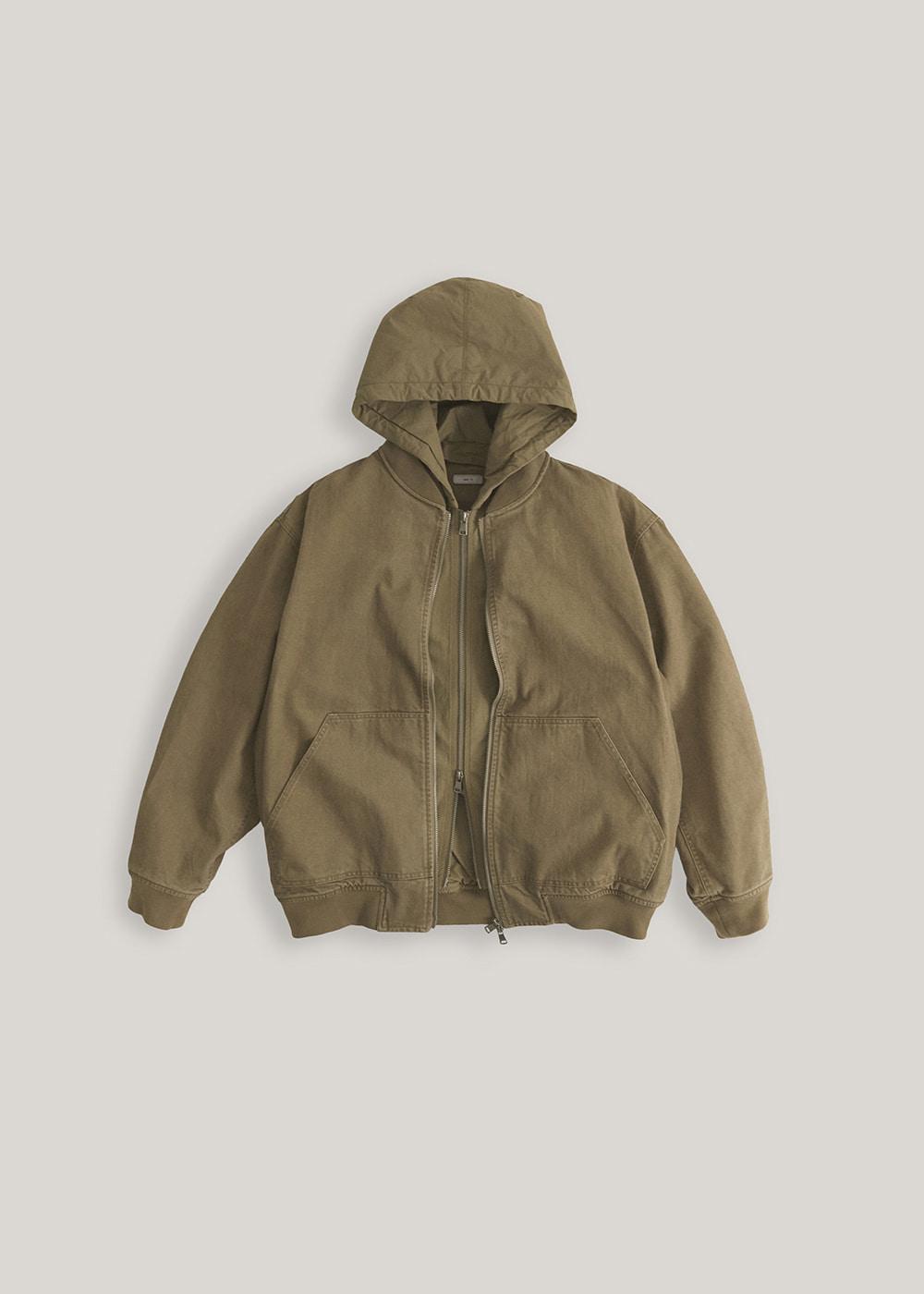 2WAY 레이어드 후드 자켓_Sand