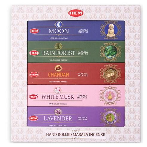 HEM 프리미엄 마살라 인센스 스틱 5종 세트 - 인센스 | 쿠팡