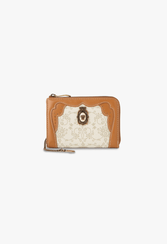 Lacey Roses Small Wallet - Beige