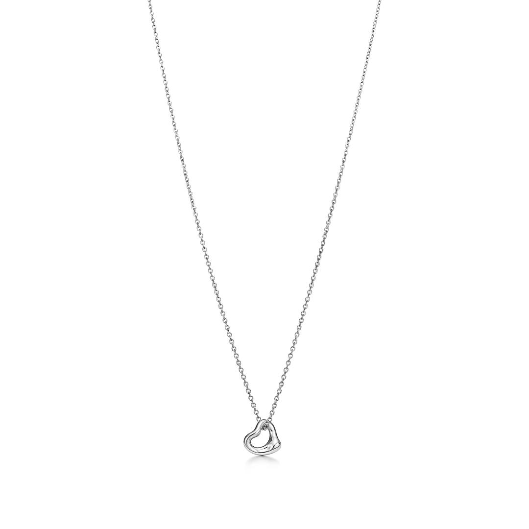 오픈 하트 펜던트 스털링 실버, 7mm