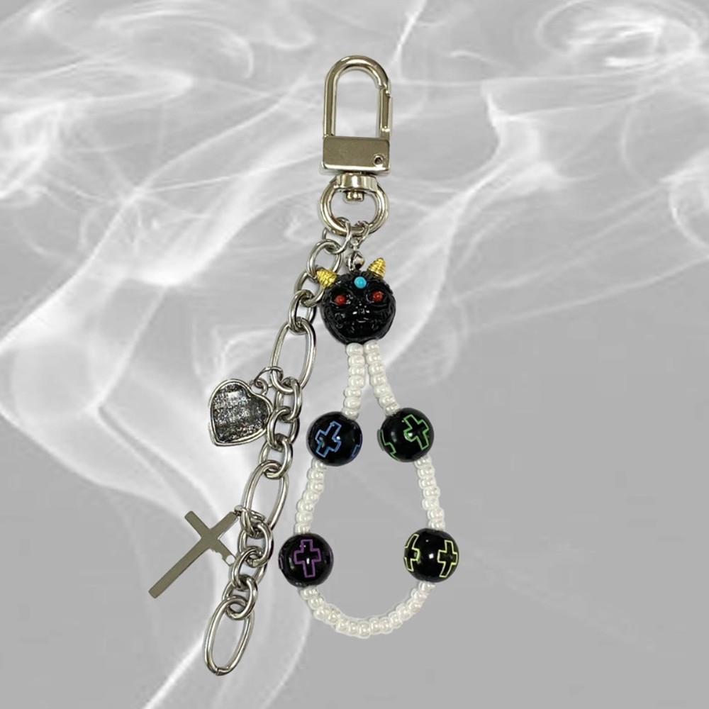 MADE goblin Keyring / 도깨비키링 블랙 키치 갱 시크 체인 써지컬 비즈