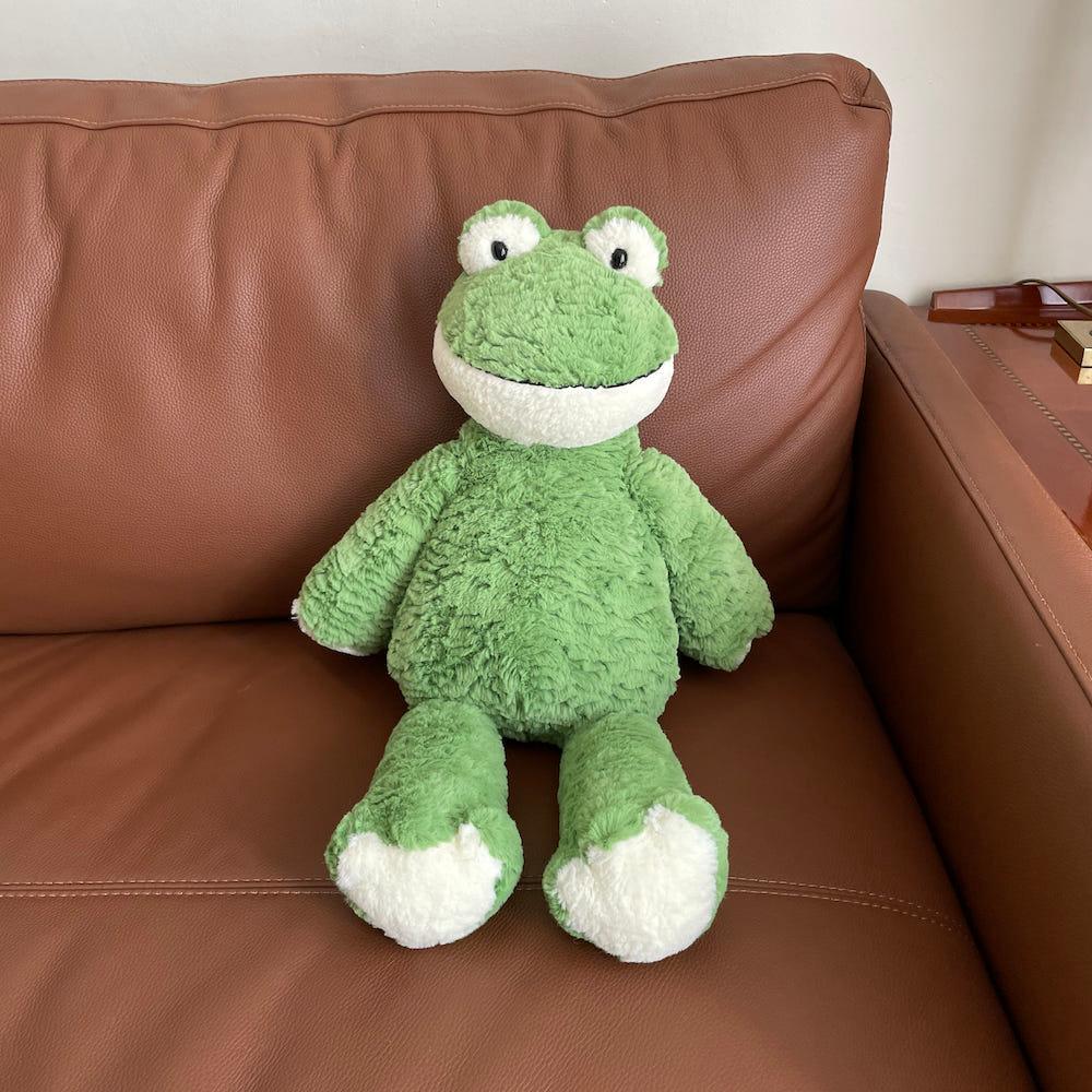 [자체제작] 어글리 뽀글이 인형 L사이즈 개구리 애착인형 동물인형