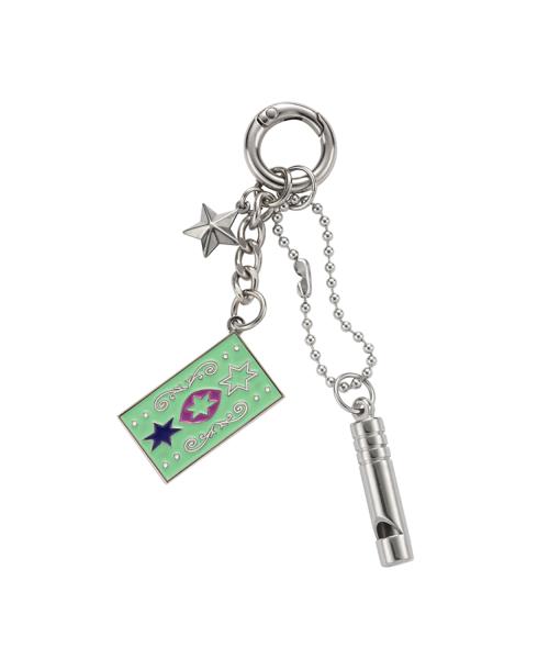 whistle keyring-mint