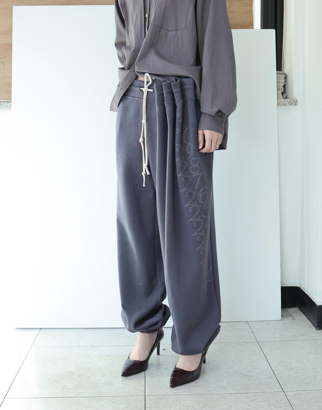 Curtain Jersey Pants (Navy)