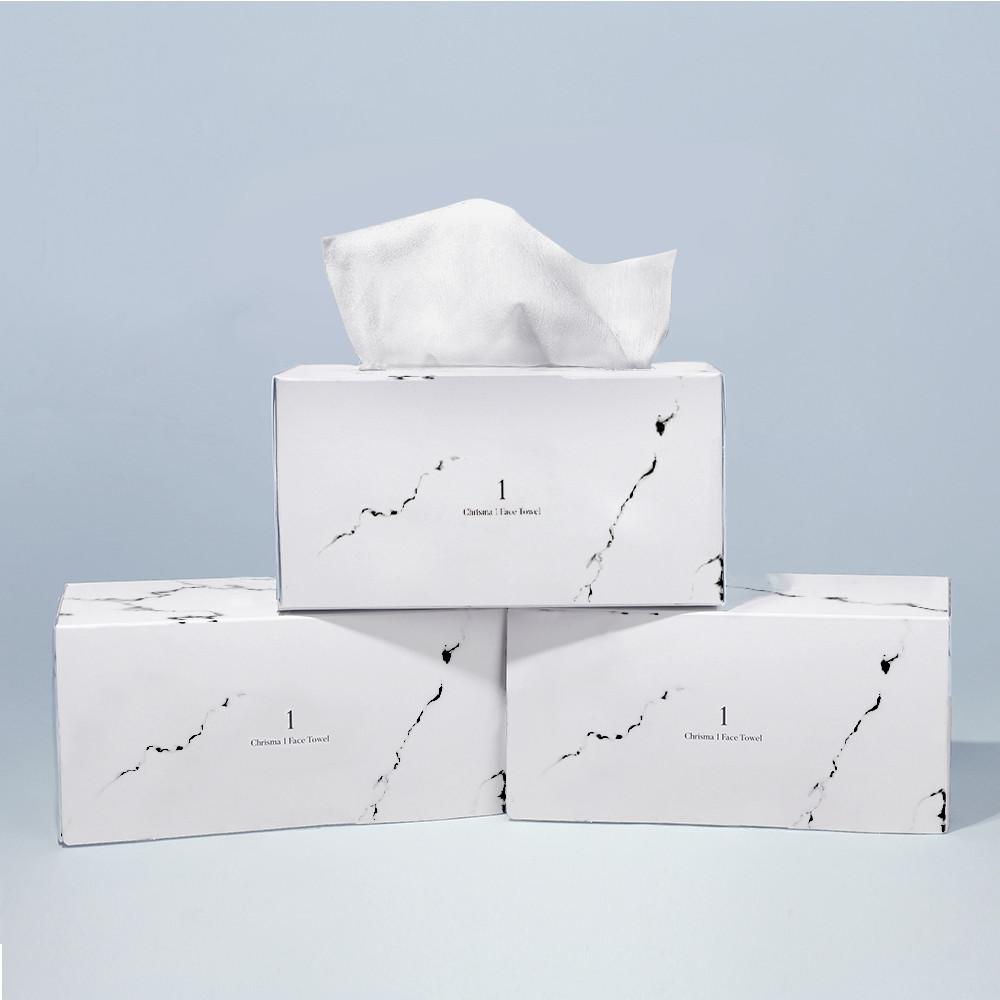 [240매] 크리스마 수건대용 일회용 순면 100% 페이스타올 80매 3박스