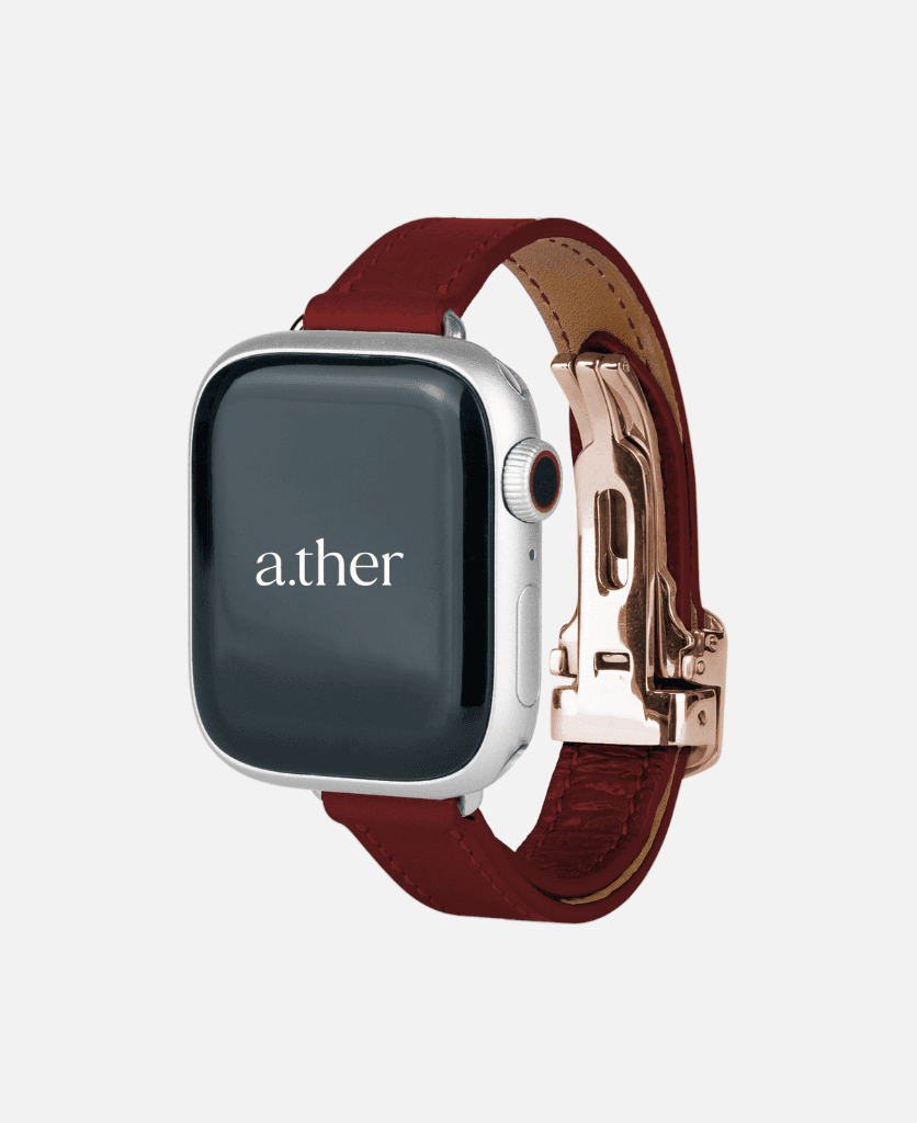 [주문폭주/5차리오더] [Luna] Deep Burgundy_Slim Leather Strap