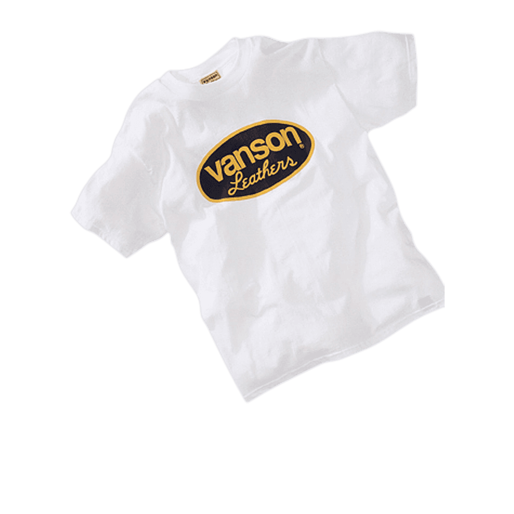 Yellow and Black Vanson Ovals  - White Cotton T-Shirt