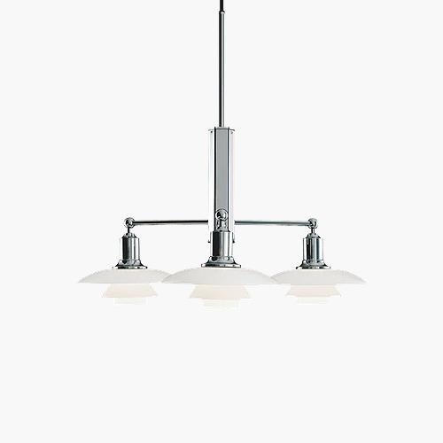 PH 2/1 Stem Fitting Pendant (White-Opal Glass / Chrome)