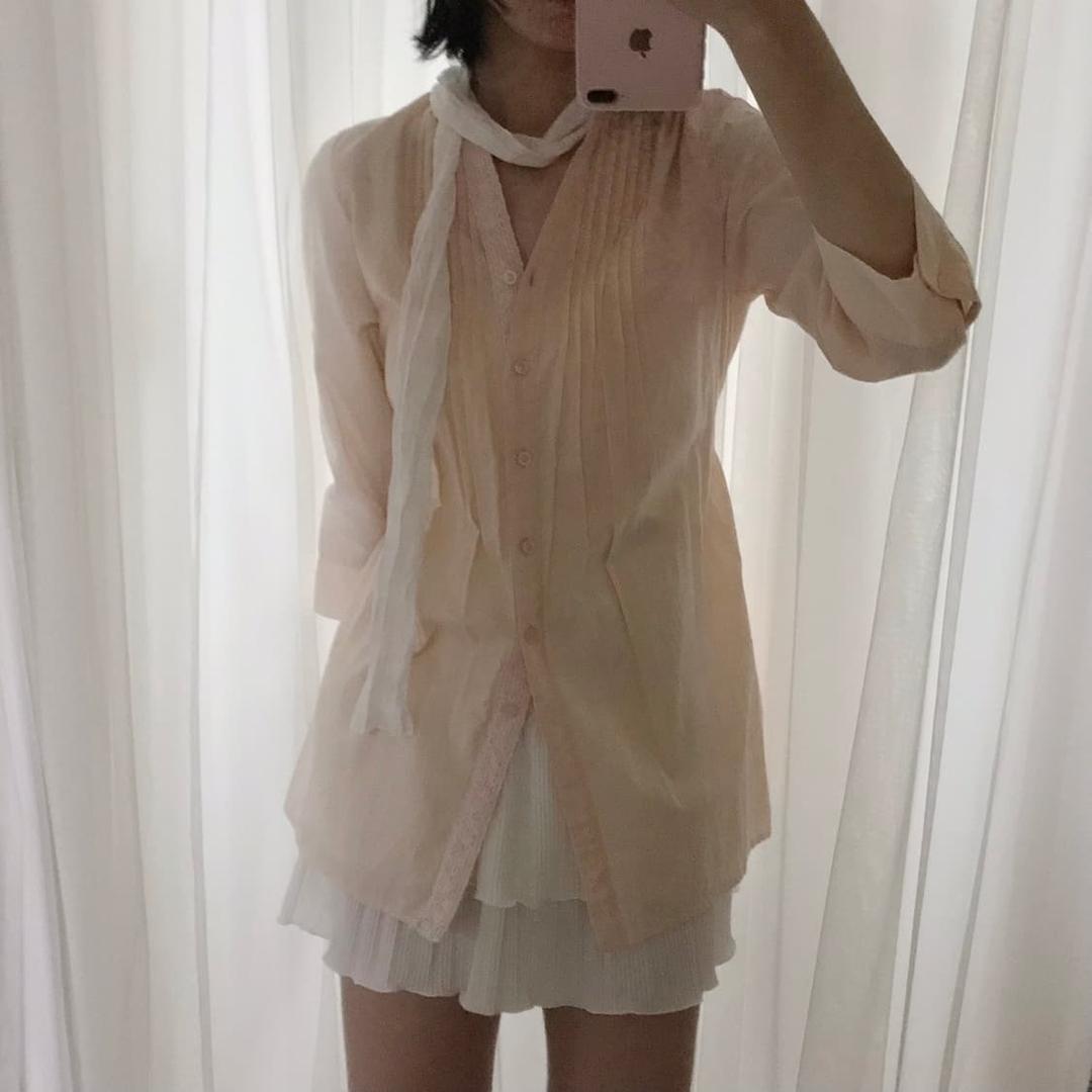 코랄 레이스 셔츠 원피스 | 후루츠패밀리
