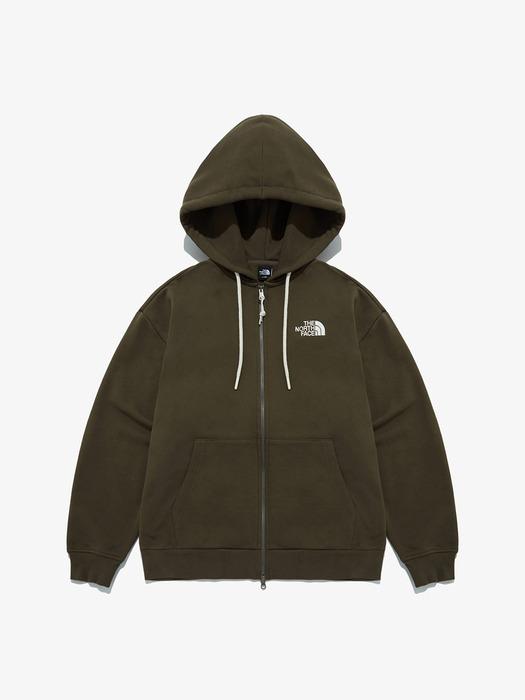 NJ5JQ53C 남성 에센셜 후디 집업_DARK BROWN