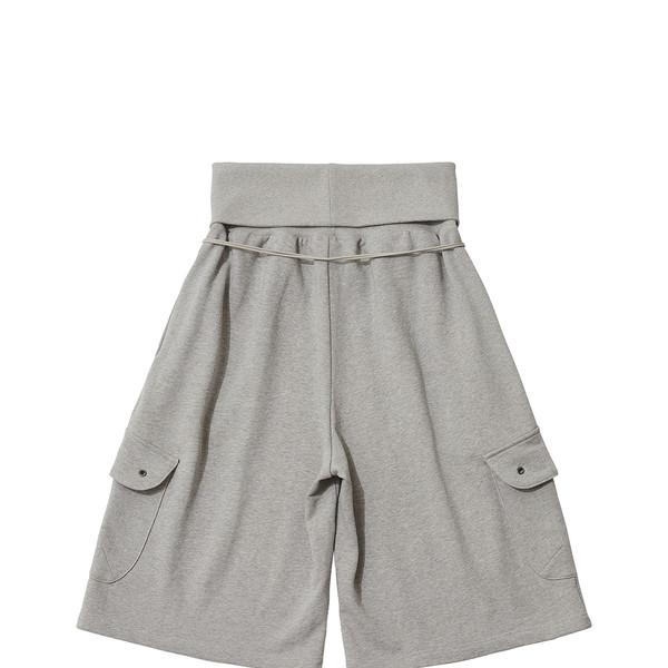 FOLD OVER STRING BERMUDA PANTS (GREY)