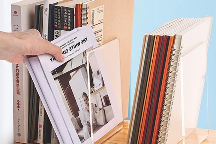 투명 아크릴 북엔드 책꽂이 1p