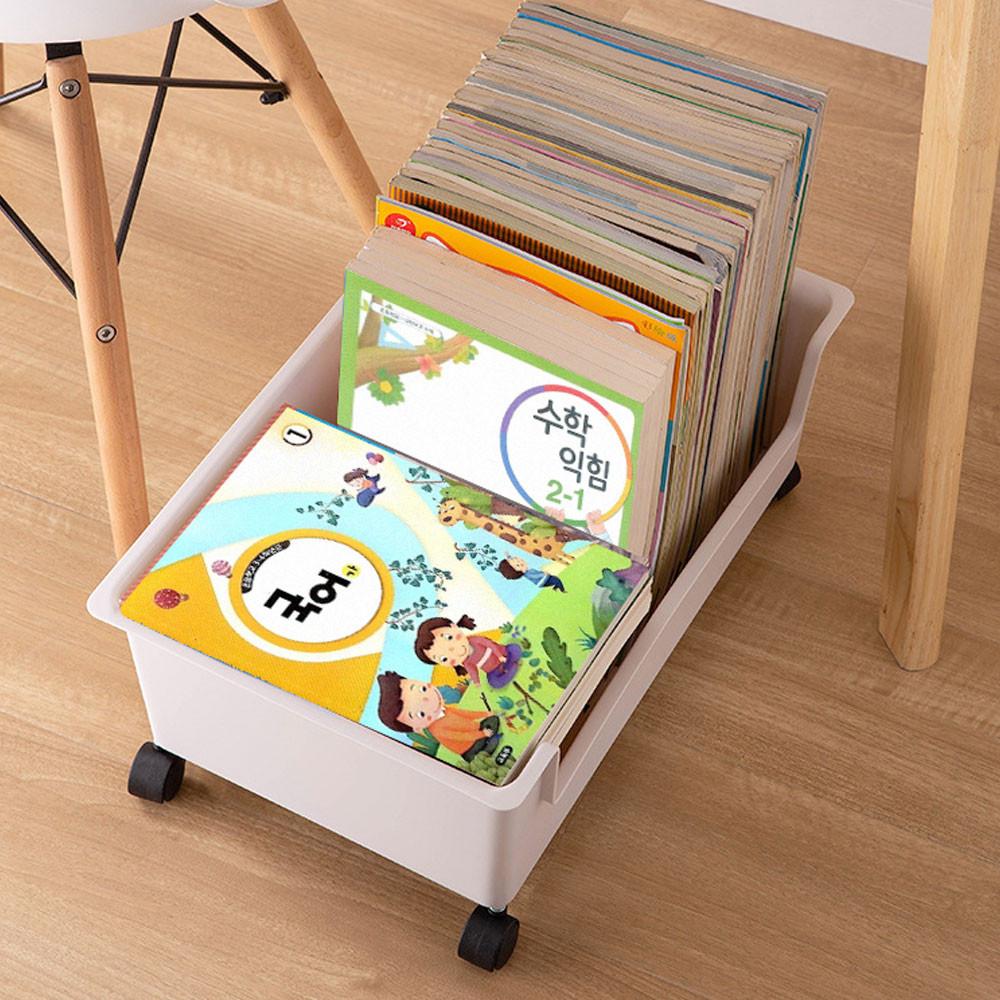 이동식 북트롤리 북카트 책꽂이 ORT 가방 보관함 정리함 1단