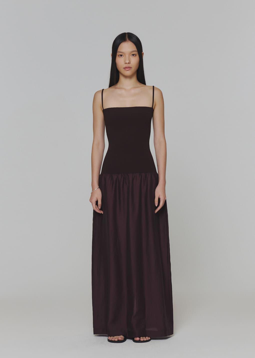 silky knit maxi dress, burgundy