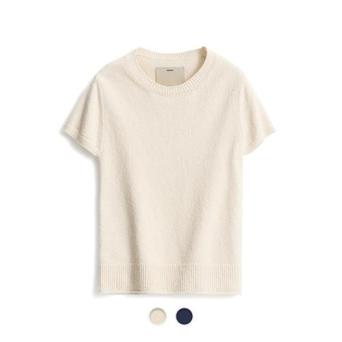 W Half Sleeve Knit Top - 2 Color