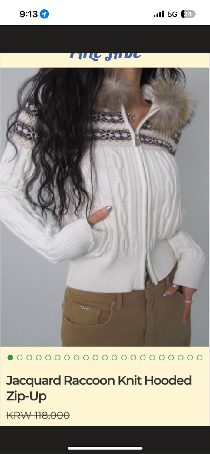 페일제이드 라쿤 니트 집업 | 후루츠패밀리