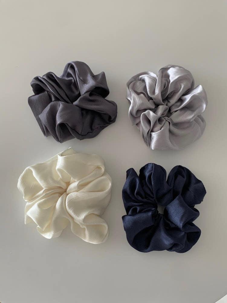 (당일배송)4컬러 가을신상 매트 주름 빅곱창 스크런치 머리끈 헤어슈슈
