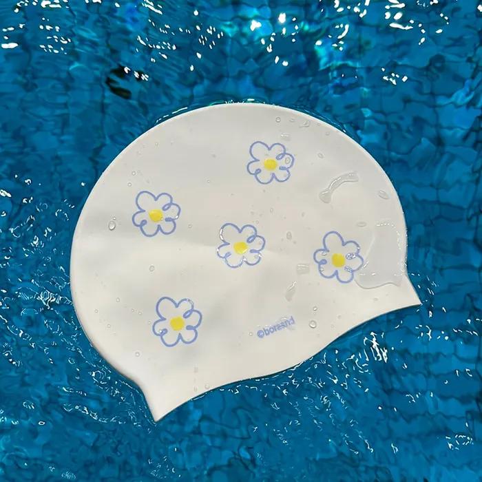 [수모] 블루플라워 수영모자