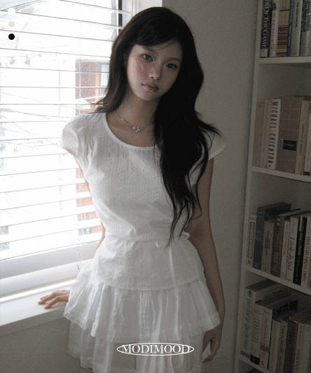 [잘록핏/하객룩] 포토 반팔 스트랩 블라우스-3color