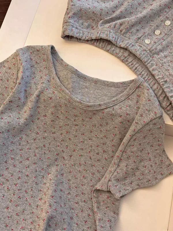 플로아루즈 반팔 상하세트 파자마 잠옷