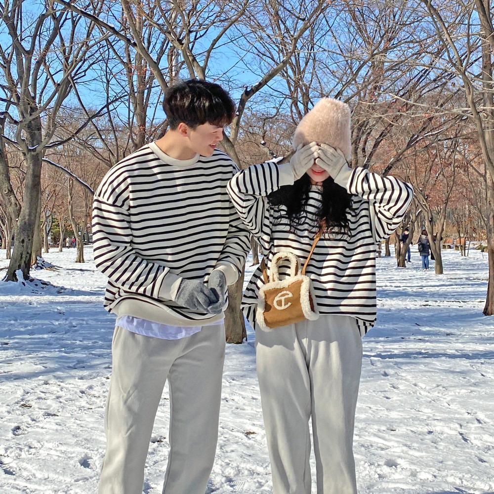 [당일출고][MADE] 세인트 스트라이프 롱원피스 n 맨투맨 2color (ivory)