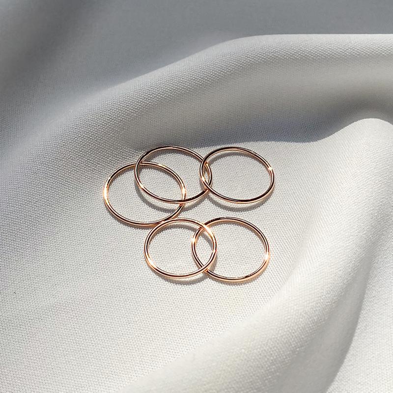 5종세트 레이어드 실반지 가드링(all silver)