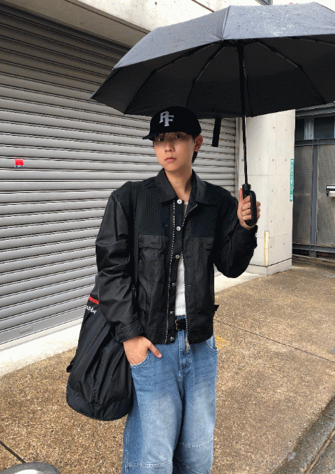 레티 니트 트러커 크롭 자켓