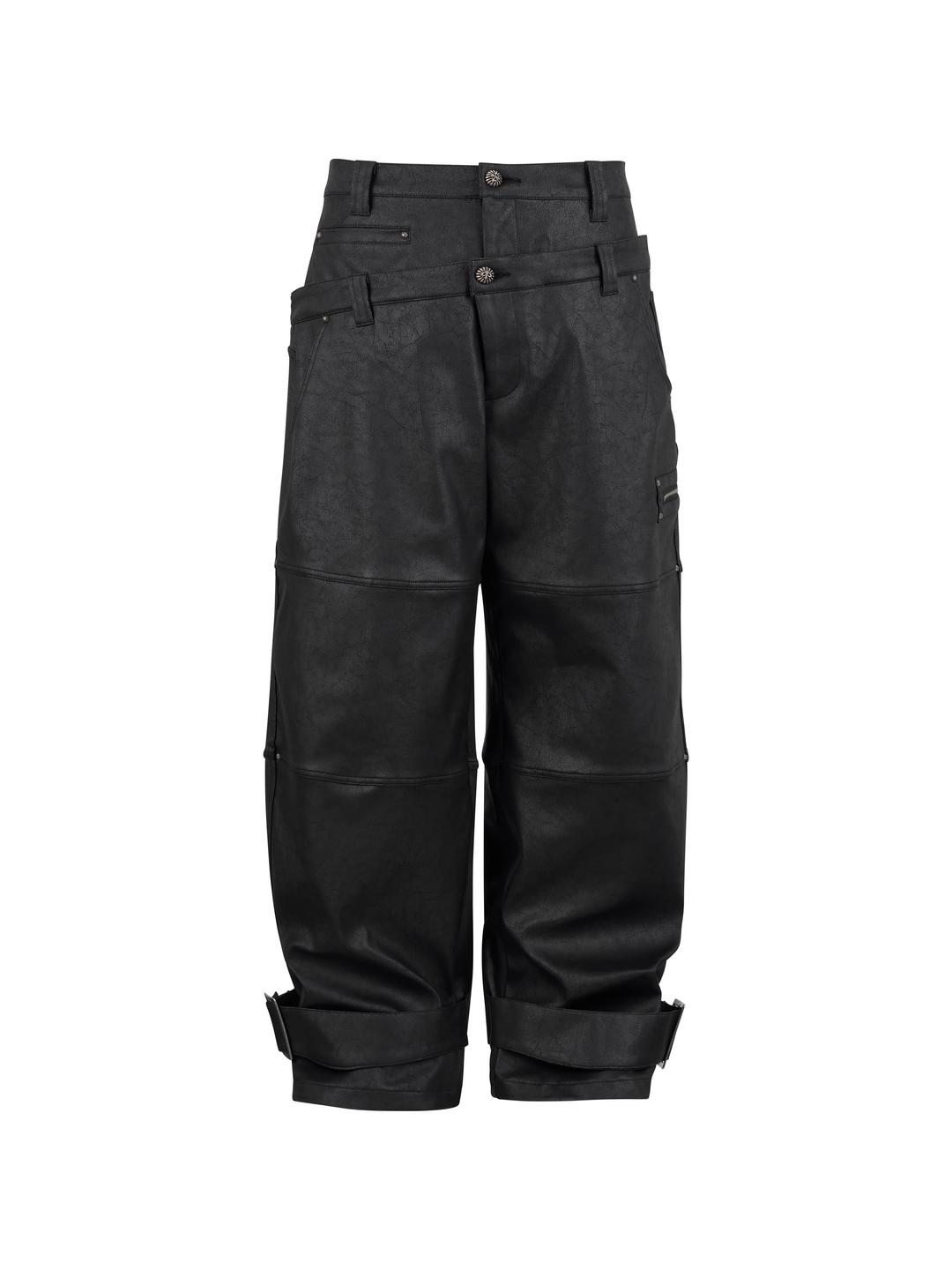 [RESTOCK 03.20] Double Waist Coated Pants_[Black]