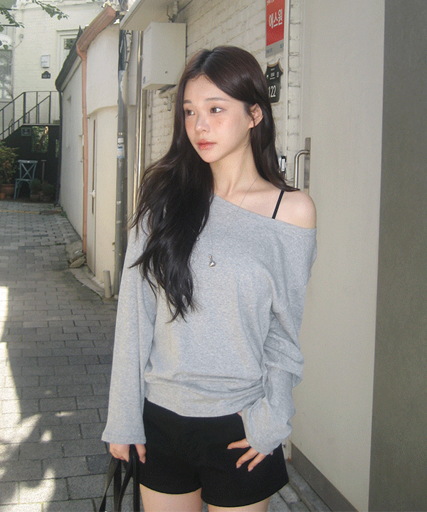 쇼퍼랜드 [가을][기획][기본템] 코이 원 오프숄더 루즈 긴팔 티셔츠 (5color)
