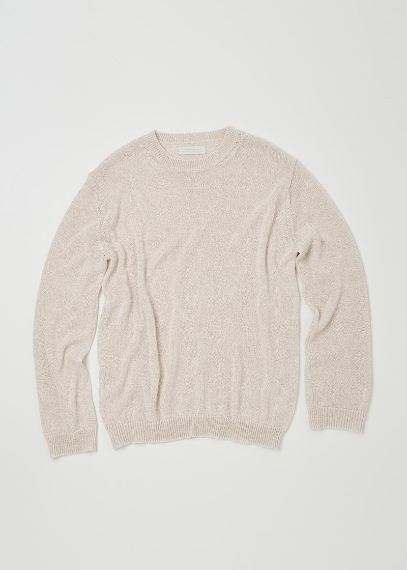 OVERSIZED LINEN SWEATER IN IVORY