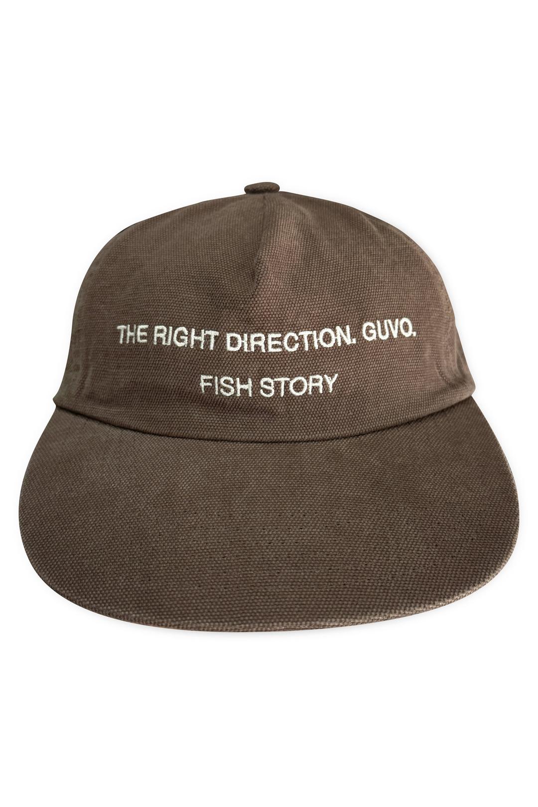 'Fish story\' vintage cap, brown