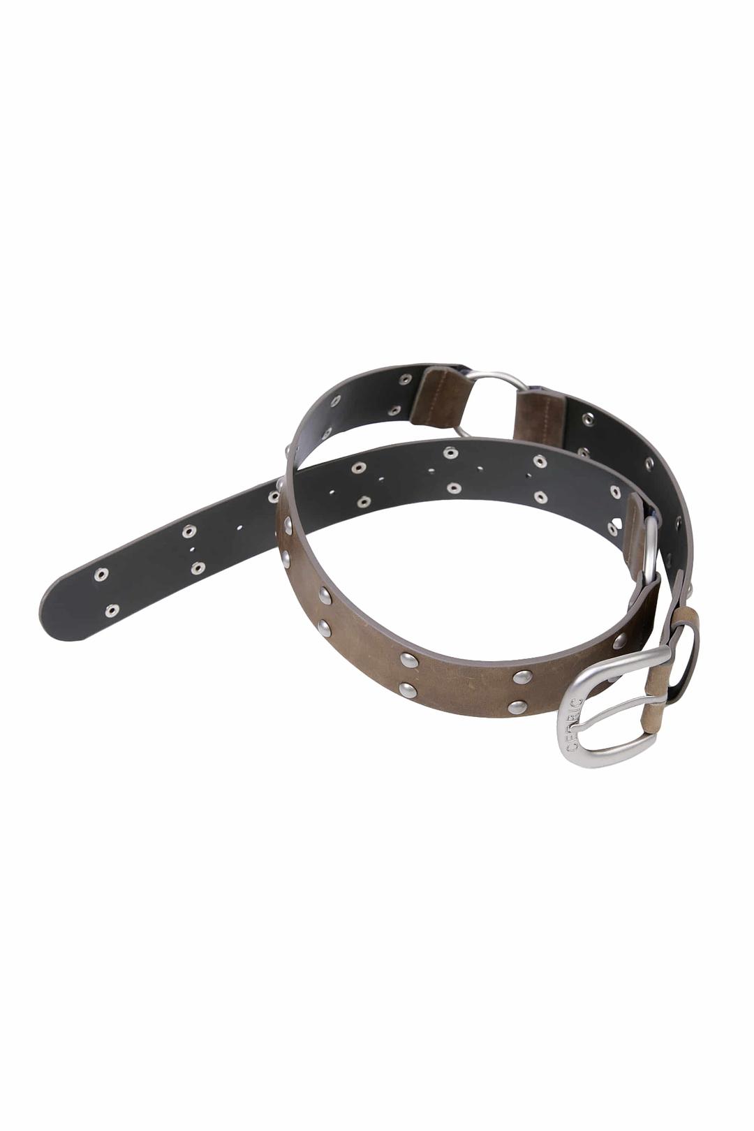 TWO RING RIVET BELT / BROWN