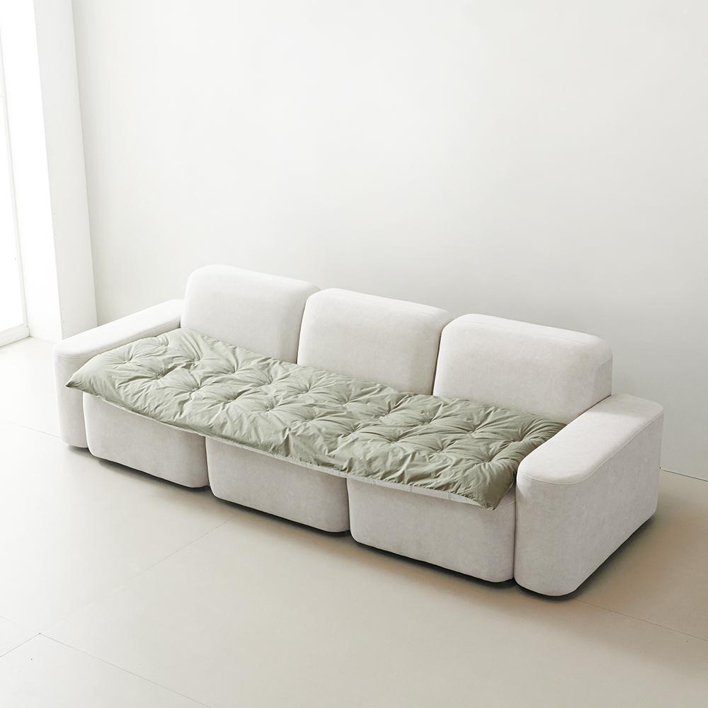 고밀도 바이오워싱 스프링 소파패드 라이트카키(S/L)