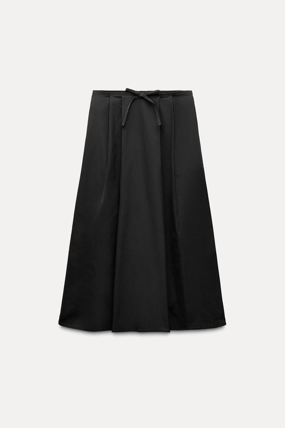 케이프 미디 스커트