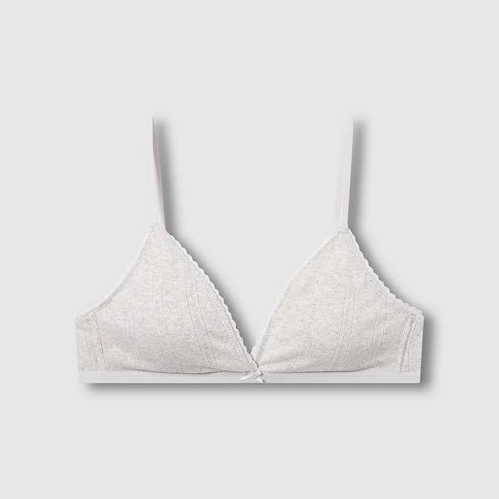 [JAJU/자주] 여 코튼 포인텔 브라렛_멜란지 그레이