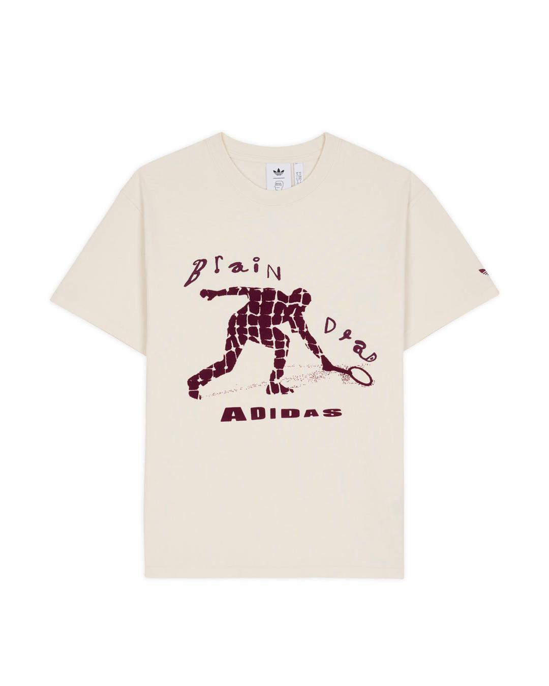 Brain Dead x Adidas Tennis T-shirt - Natural - XS