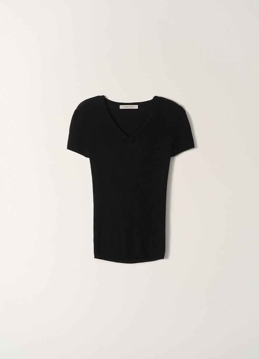 Tia v-neck knit (Black)