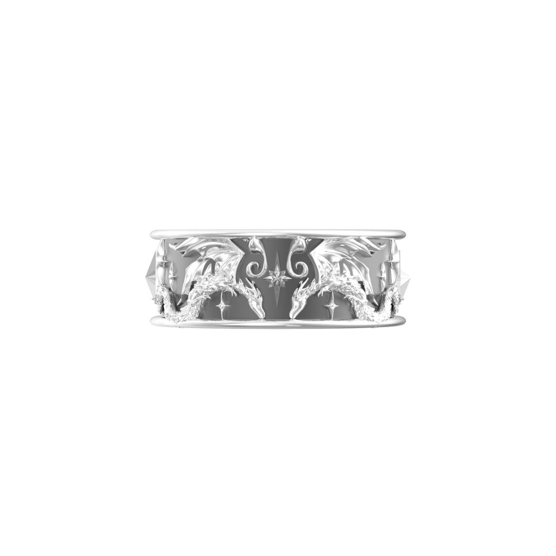 blue dragon. dragon frame ring 04